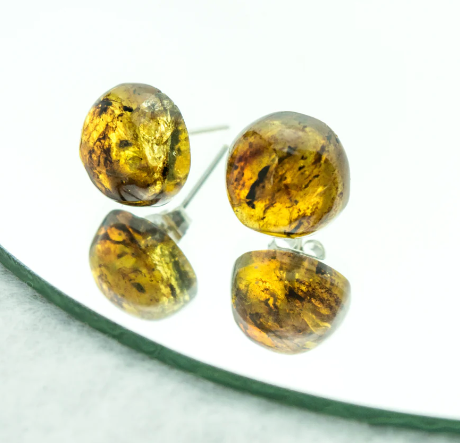 
                
                    Load image into Gallery viewer, Amber Stud Earrings
                
            
