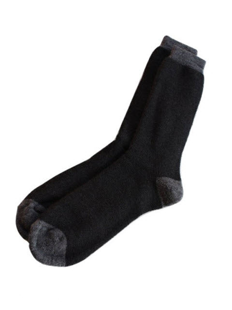 Classic Contrast Solid Alpaca Socks