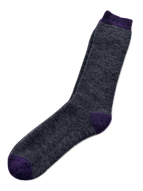 Classic Contrast Solid Alpaca Socks
