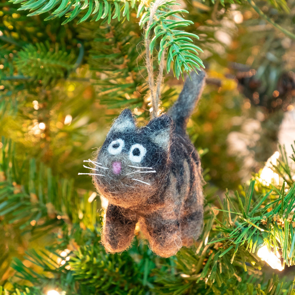 Little Felt Cat Ornaments