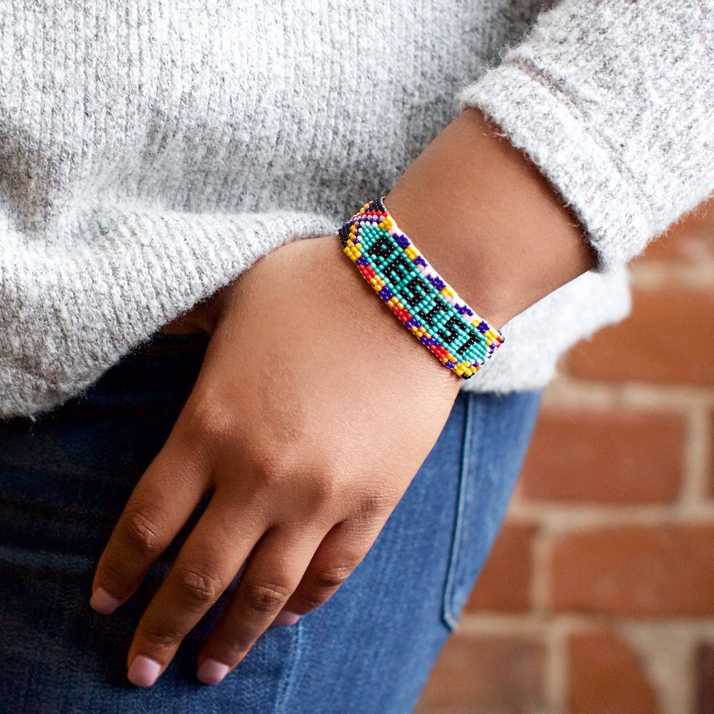 Resist Beaded Friendship Bracelet