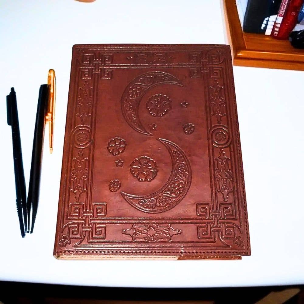 Crescent Moon Leather Journal