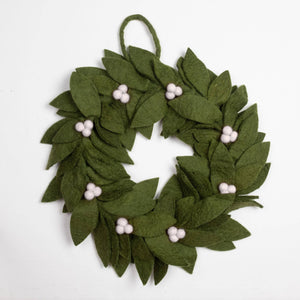 Felt Wreath with Holly Berries