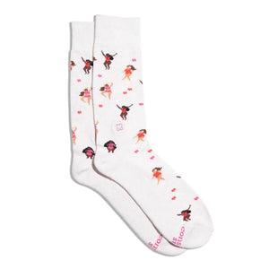 Socks that Support Self-Checks (Beige Women)