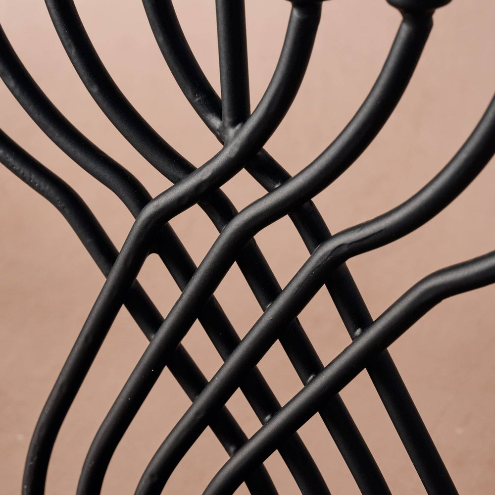 Criss Cross Iron Menorah