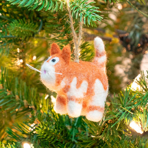 Little Felt Cat Ornaments