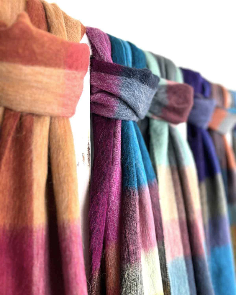 Plaid Alpaca Scarves