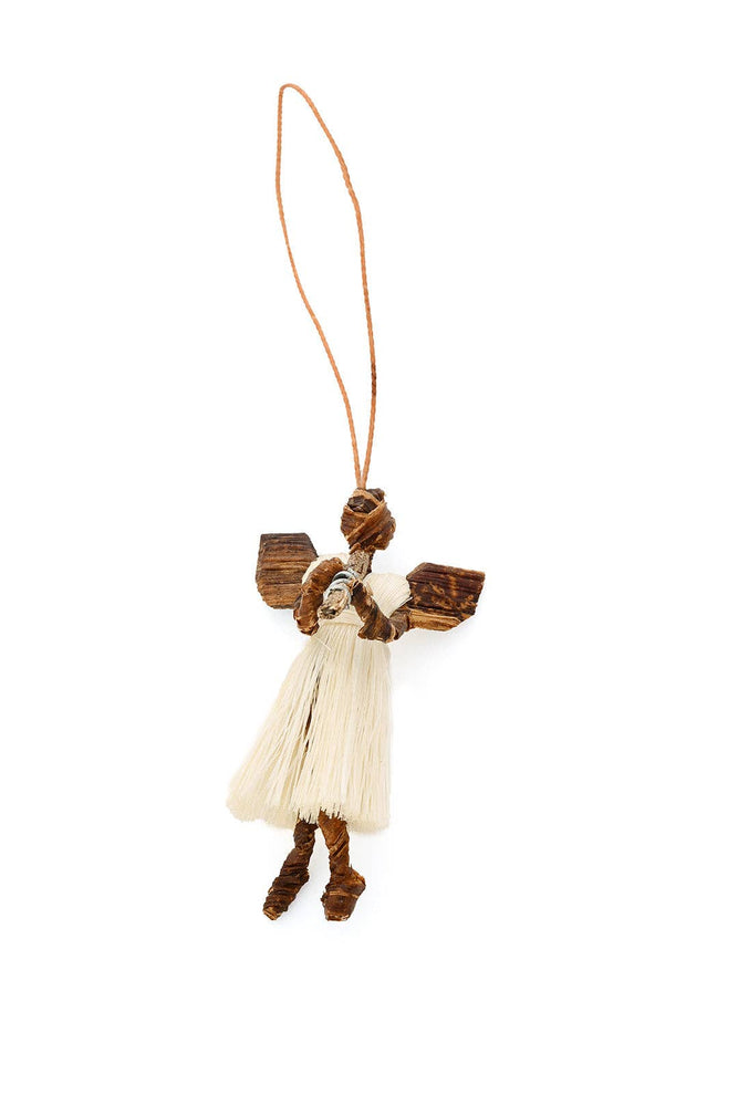 Tiny Natural Sisal Angel Ornament