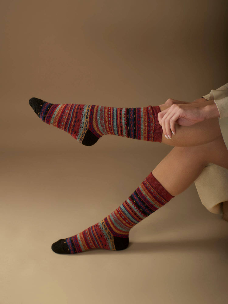 Fair Isle Alpaca Socks
