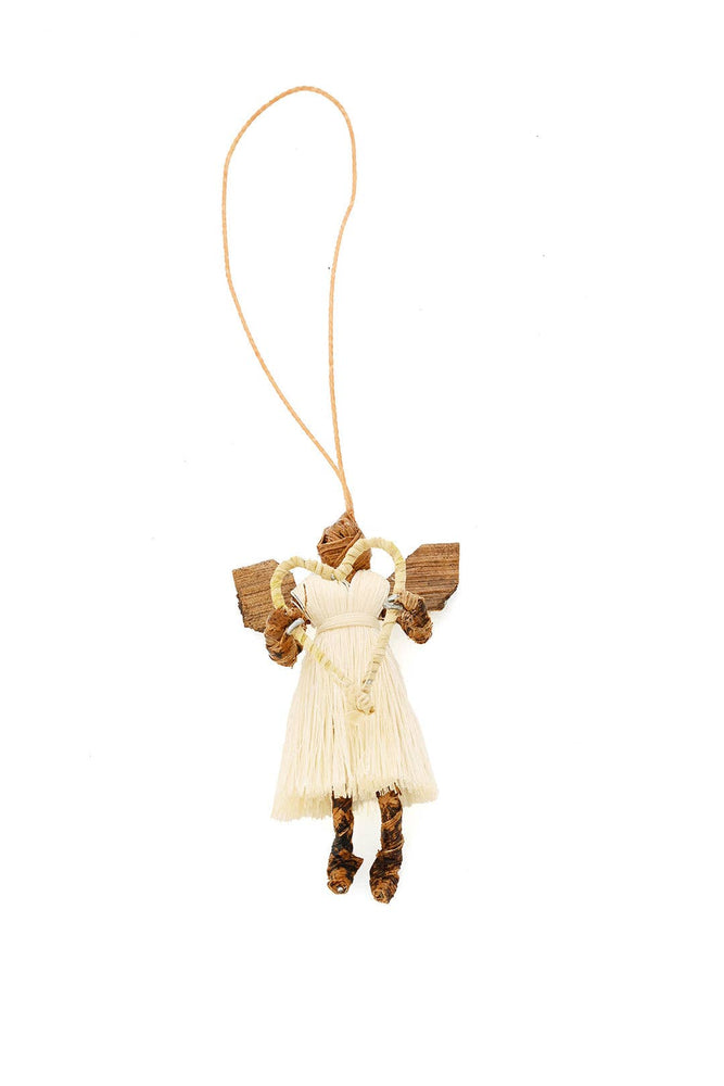 Tiny Natural Sisal Angel Ornament