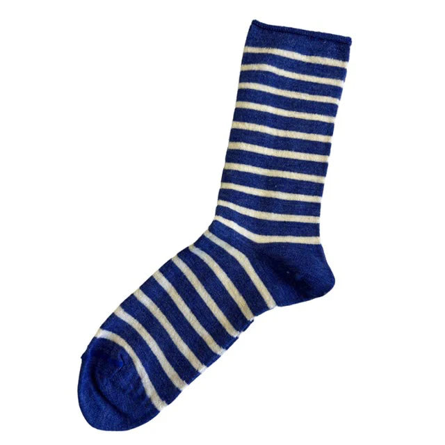 Alpaca-Bamboo Striped Socks
