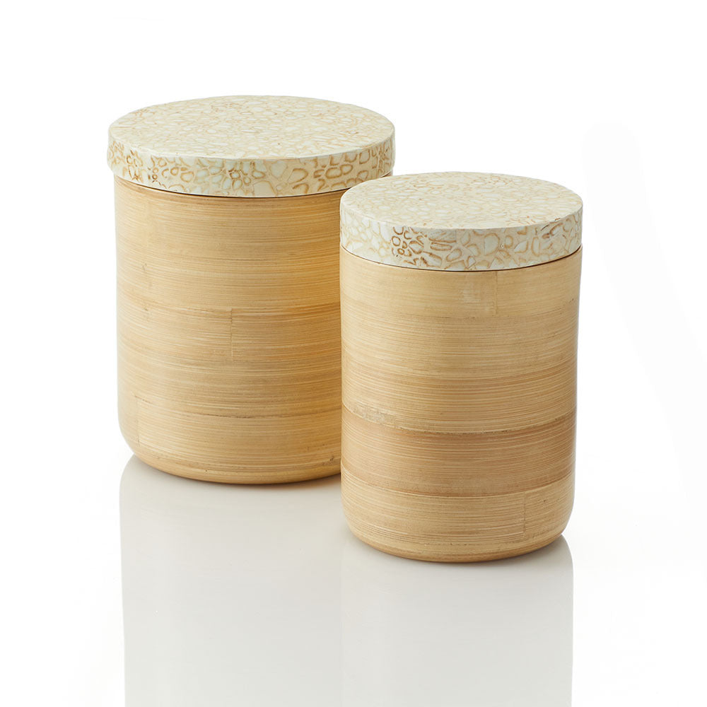 Bamboo Eggshell Canisters