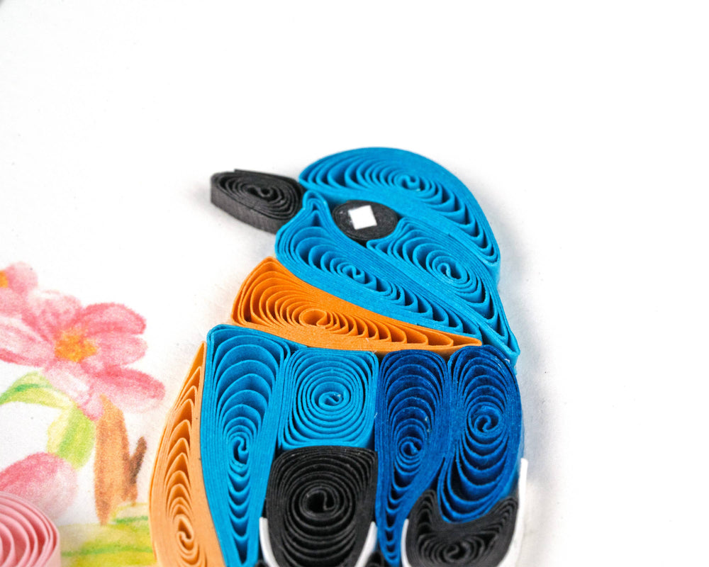 Bluebird on Flower Branch Gift Enclosure Mini Card