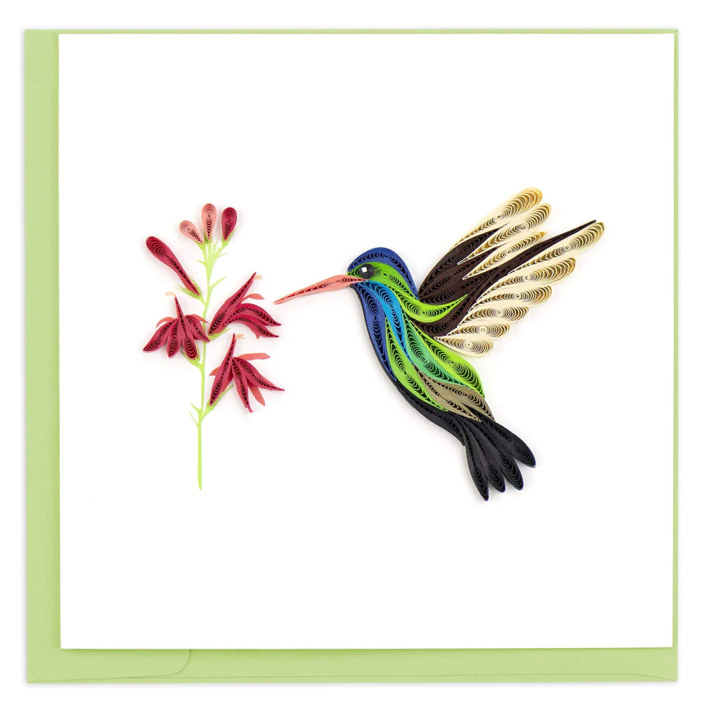 
                
                    Load image into Gallery viewer, Broad-billed Hummingbird Quilling Card
                
            