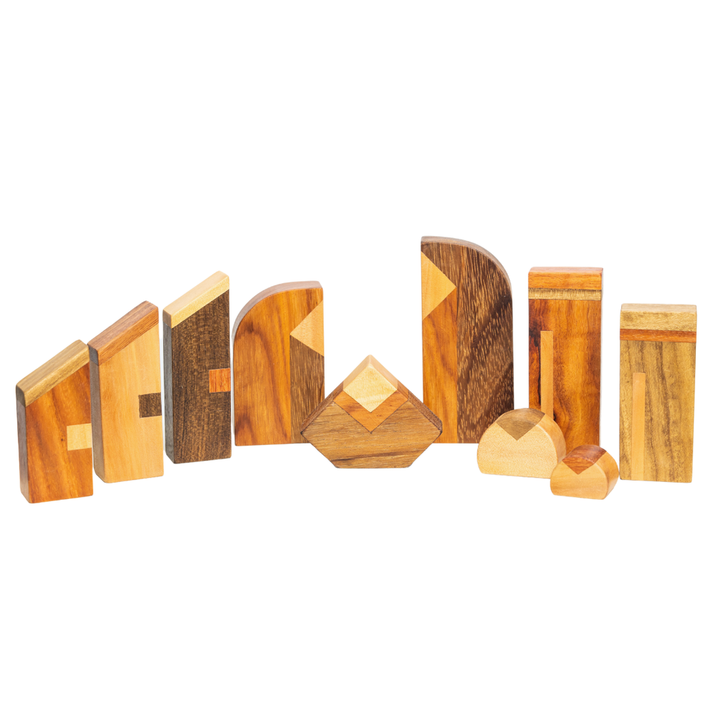 Modern Wood Nativity Scene