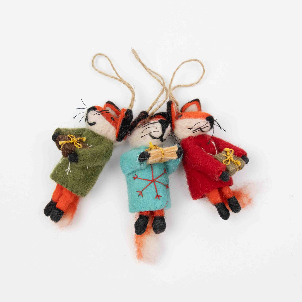 Fancy Fox Ornaments