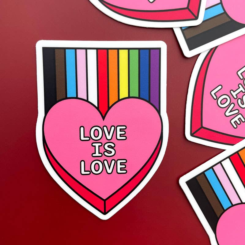 Love is Love Rainbow Heart Sticker