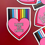 Love is Love Rainbow Heart Sticker