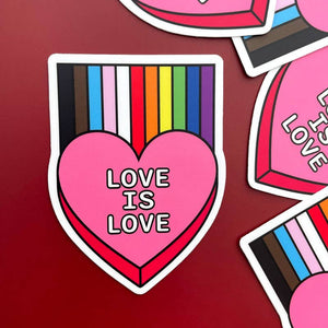 Love is Love Rainbow Heart Sticker
