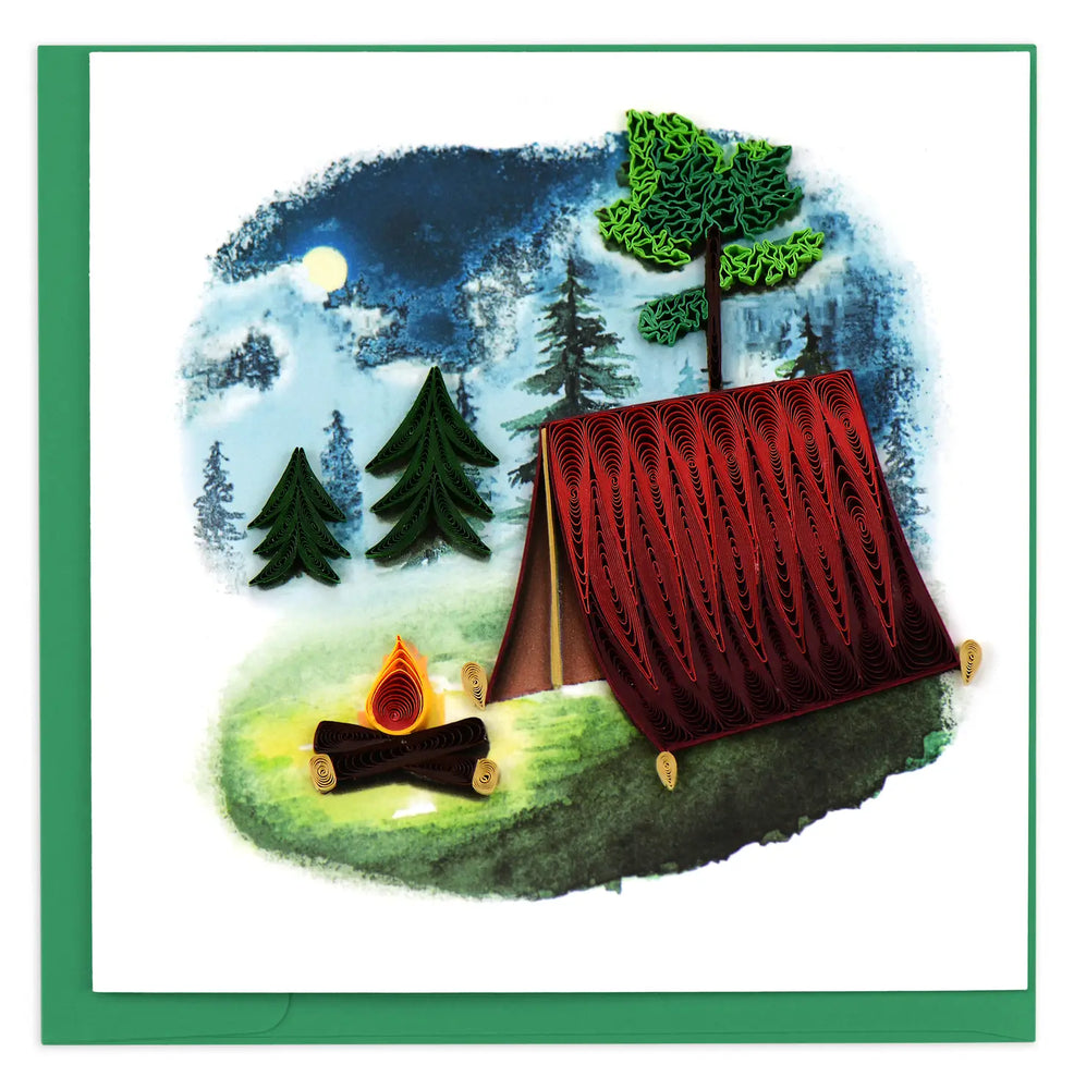 Camping Quilling Card