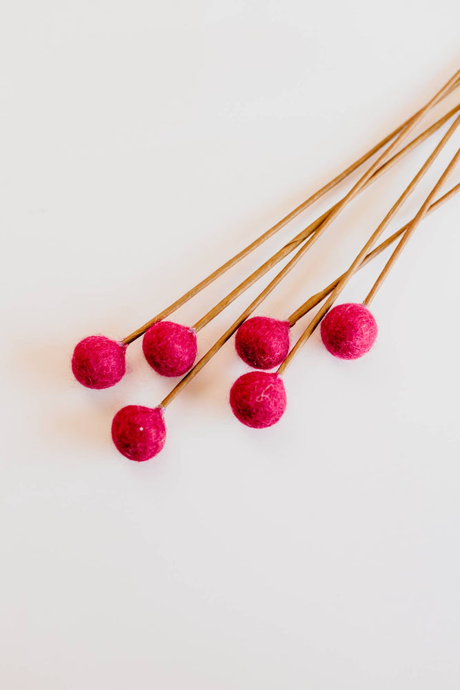 Billy Ball Felt Flowers