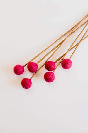 Billy Ball Felt Flowers