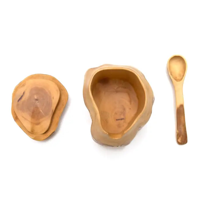 Covered Spice Bowl With Spoon