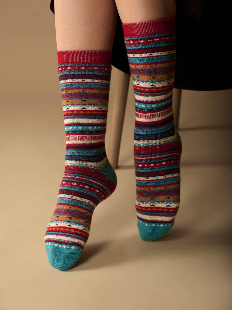 Fair Isle Alpaca Socks