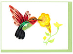 Hummingbird & Flowers Petite Quilling Card