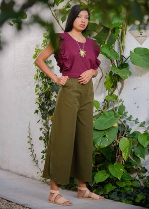 Solid Wrap Pants