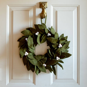 Felt Wreath with Holly Berries