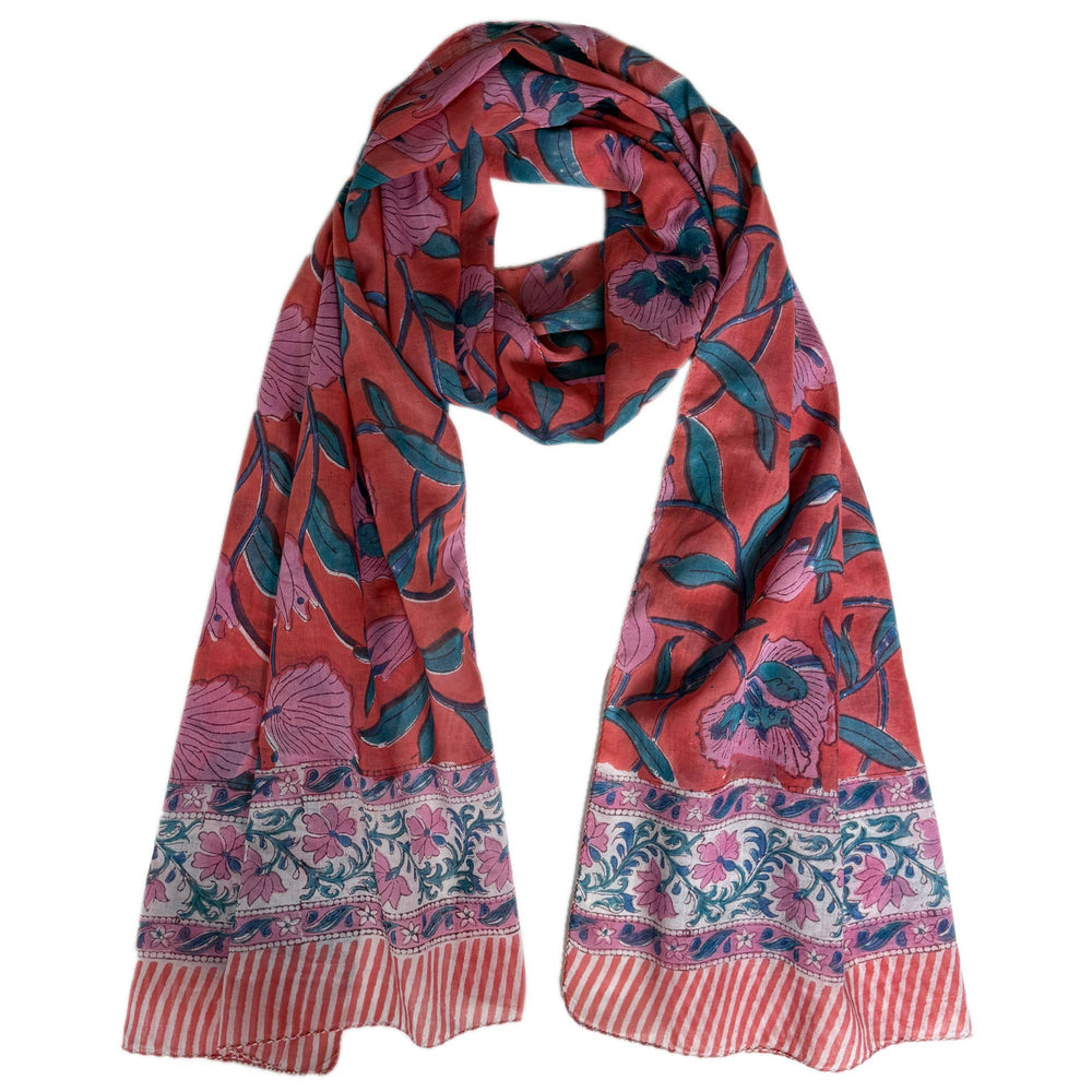 Celeste Hand Block Printed Scarf