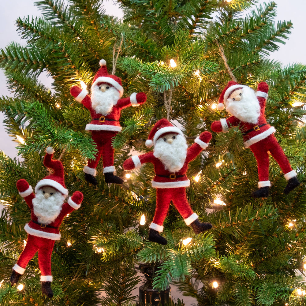 Dancing Santa Ornaments