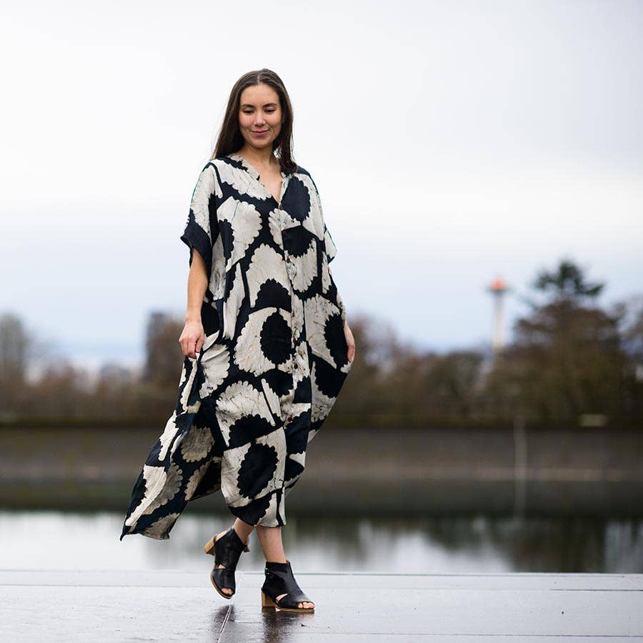 Sunset Block Print Dress