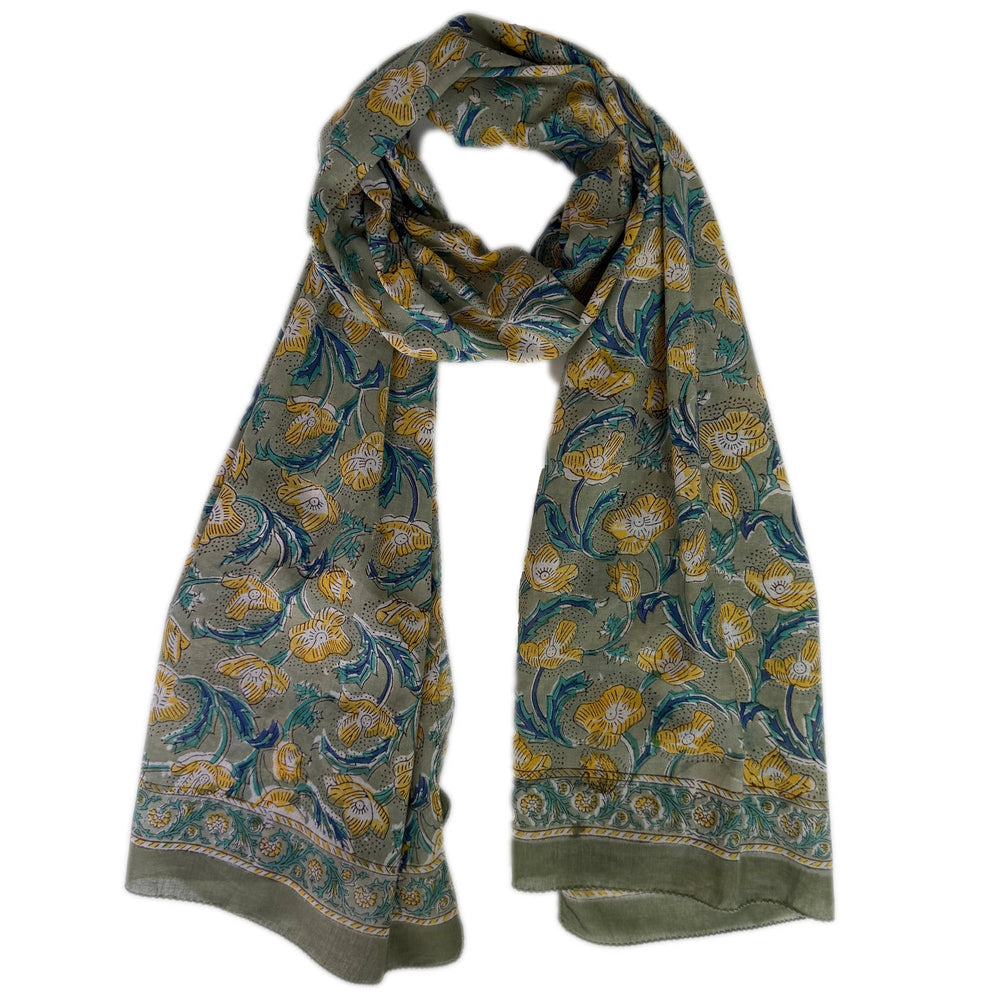 Chloe Hand Block Printed Scarf