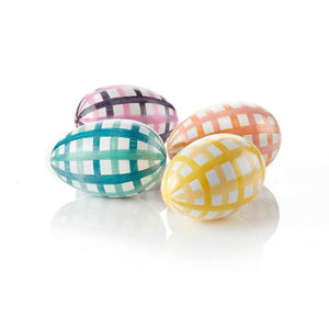 Gingham Wooden Eggs