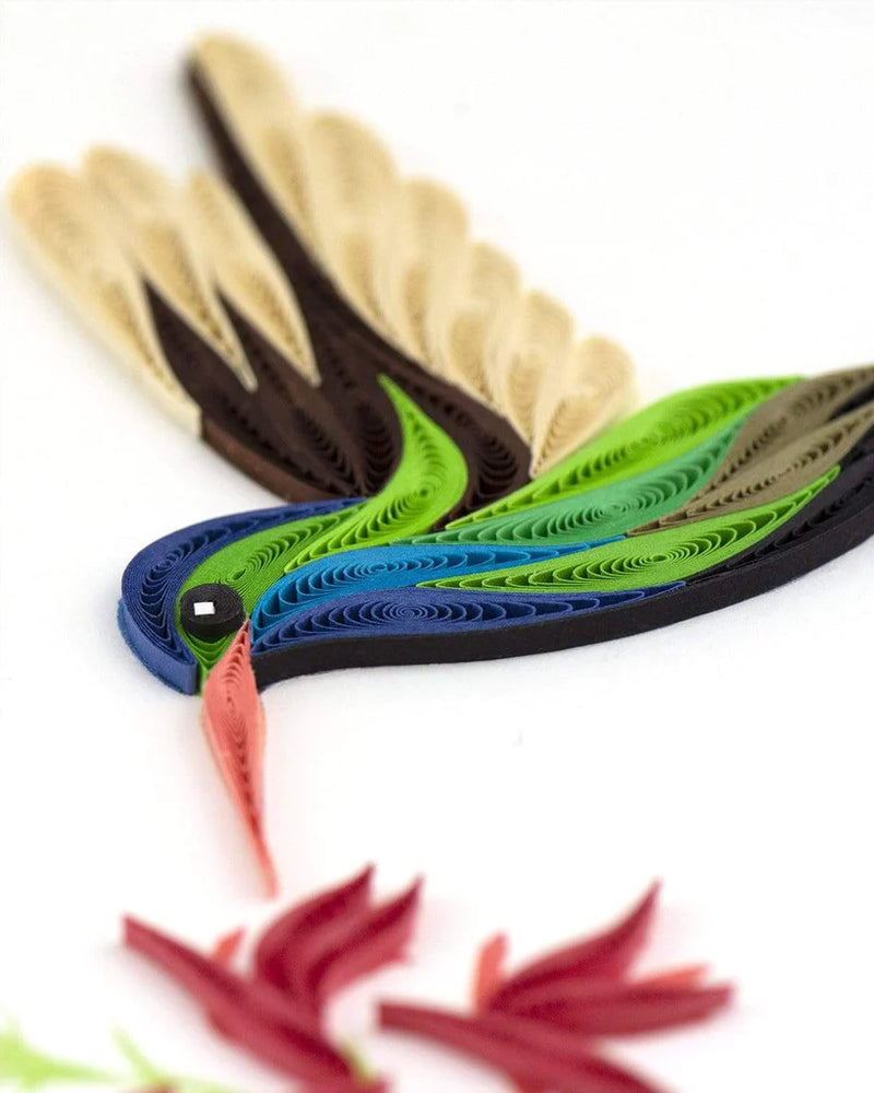 
                
                    Load image into Gallery viewer, Broad-billed Hummingbird Quilling Card
                
            