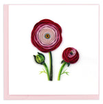 Ranunculus Quilling Card