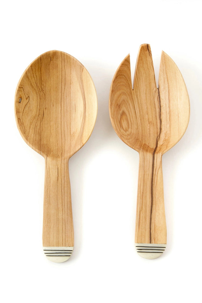 Spoon and Spork Servers With Inlay