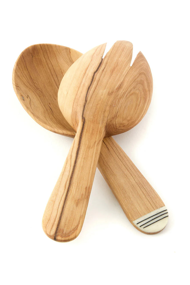 Spoon and Spork Servers With Inlay