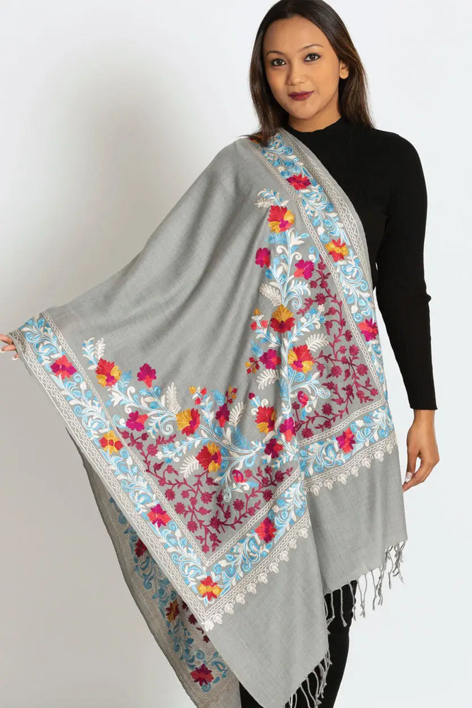
                
                    Load image into Gallery viewer, Karuna Embroidered Shawl
                
            