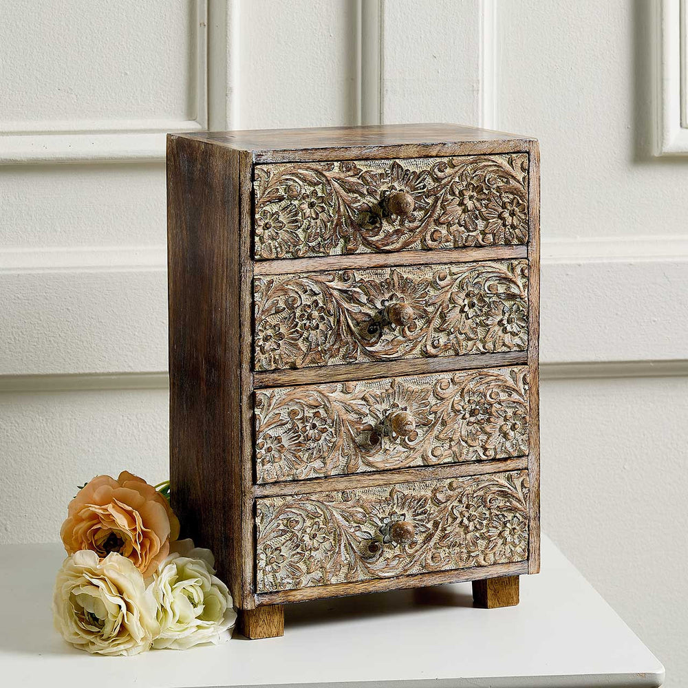 Floral Carved Chest