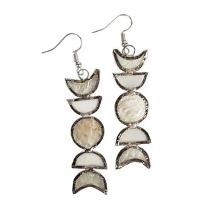 
                
                    Load image into Gallery viewer, Moon Phase Capiz Earrings
                
            