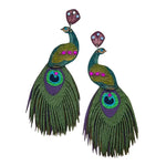 Medium Peacock Earrings