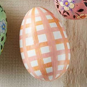 Gingham Wooden Eggs