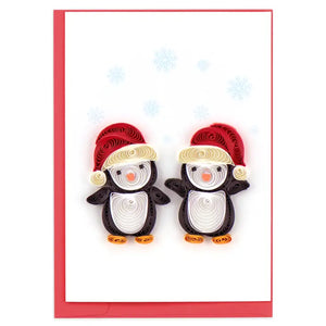 
                
                    Load image into Gallery viewer, Penguin Petite Quilling Card
                
            