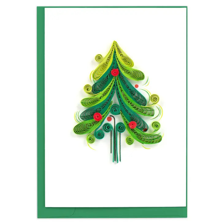 Christmas Tree Petite Quilling Card