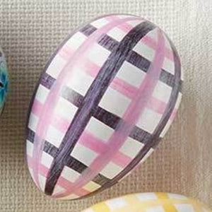 Gingham Wooden Eggs