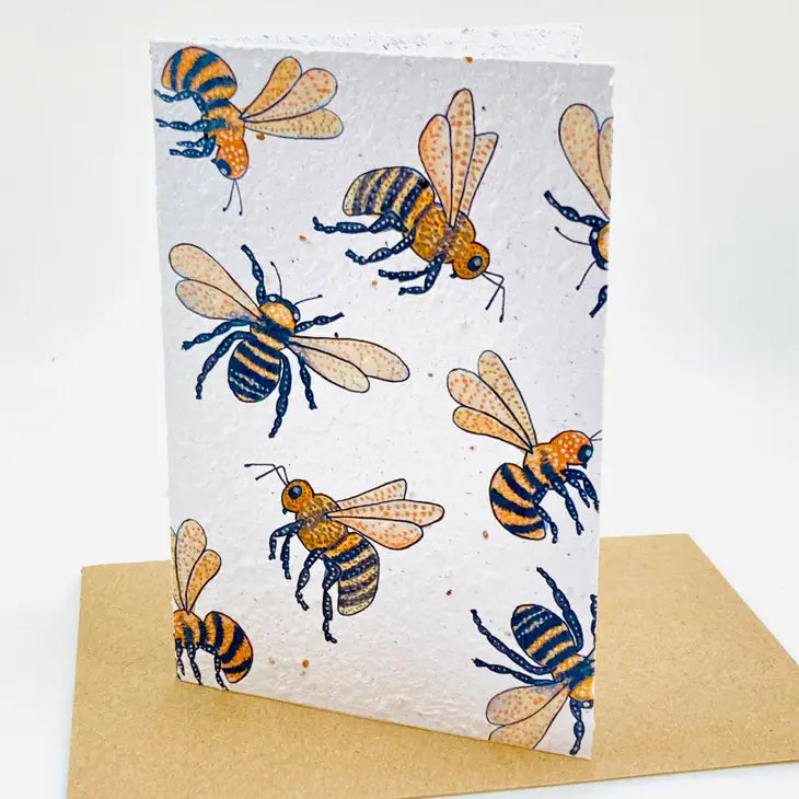 Pollinators Growing Paper Card