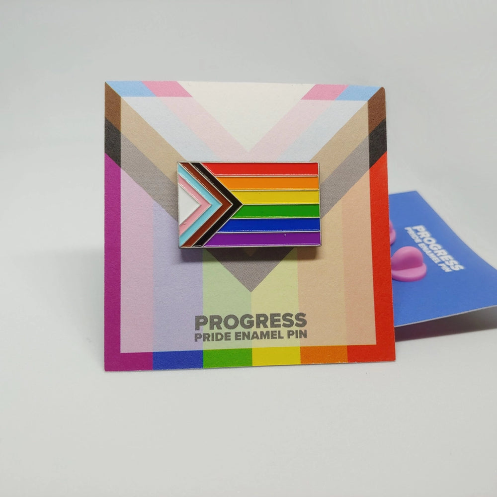 
                
                    Load image into Gallery viewer, Progress Pride Enamel Pin
                
            